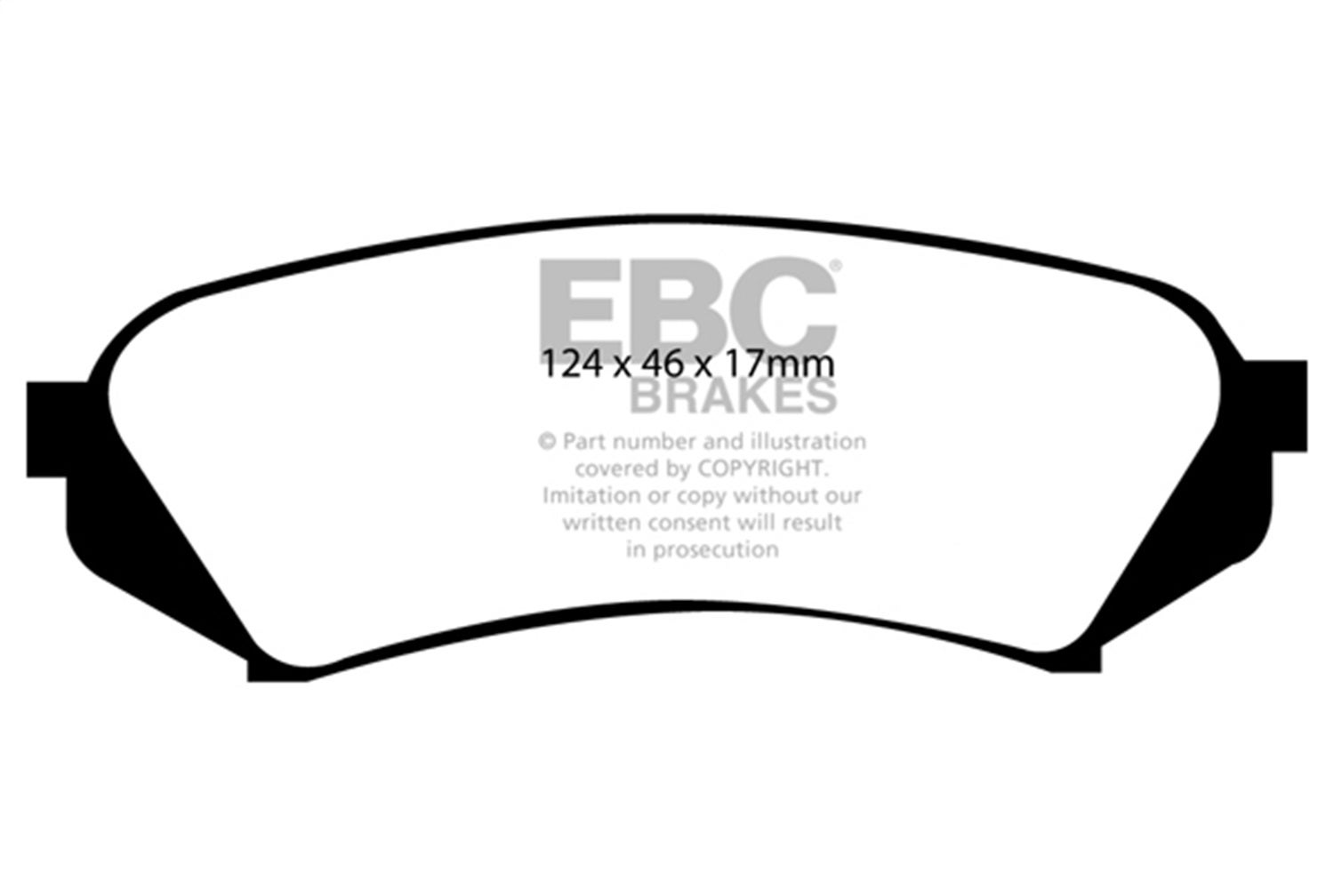 Ebc Brakes Dp61282 6000 Series Greenstuff Truck/Suv Brakes Disc Pads   6000