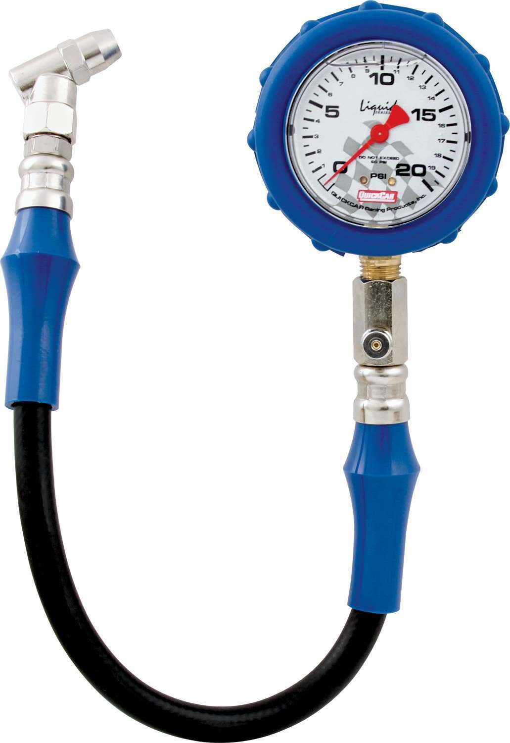 Quickcar Racing Products 56-021 Tire Pressure Gauge With Swivel Chuck And Relief