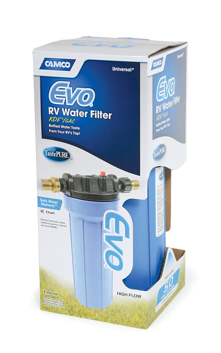 Camco Evo Premium Rv & Marine Water Filter, Greatly Reduces Bad Taste, Odor,