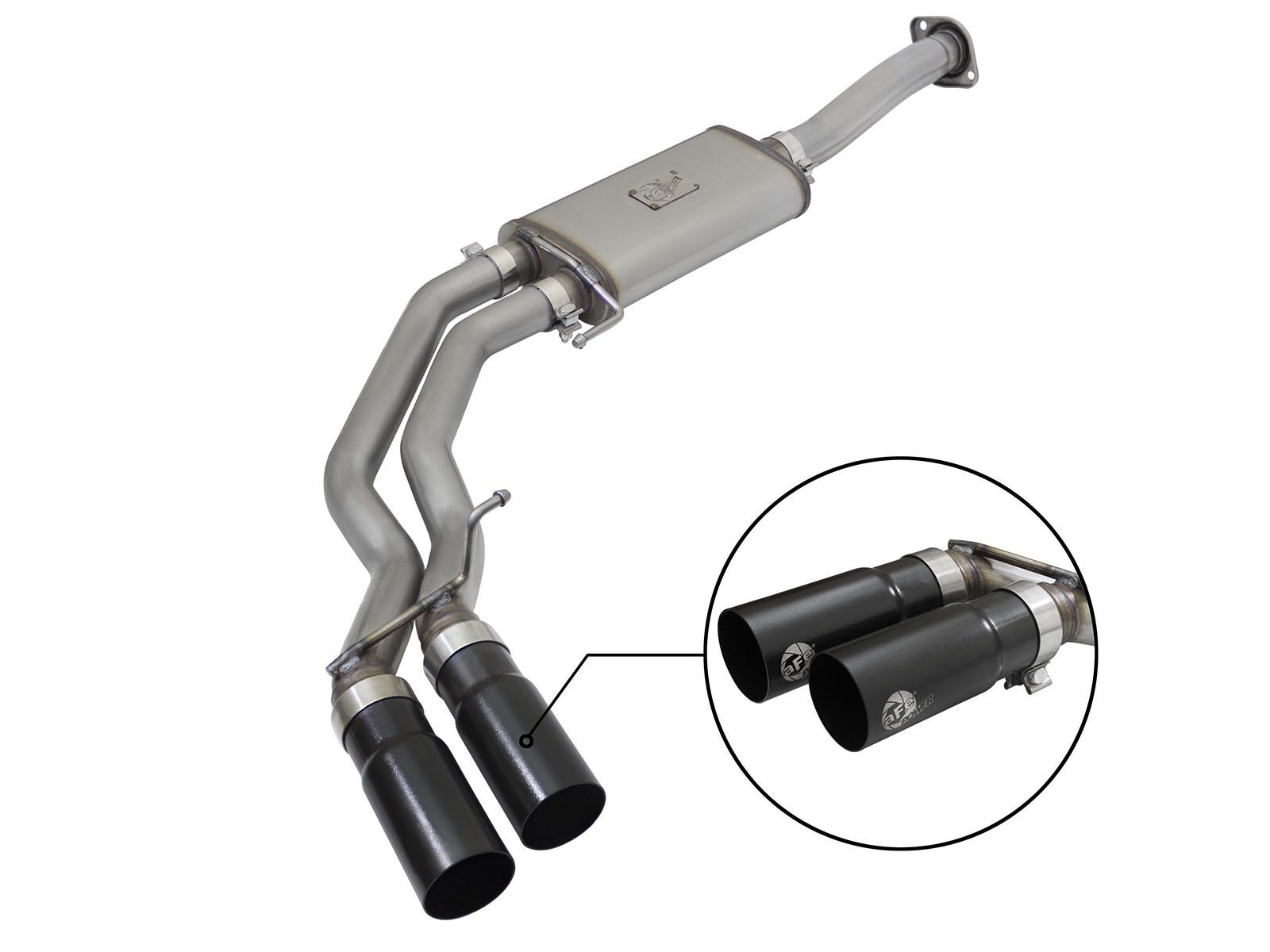 Afe Power 49-43081-B Rebel Series 3" X 2.5" Stainless Steel Cat-Back Ecoboost