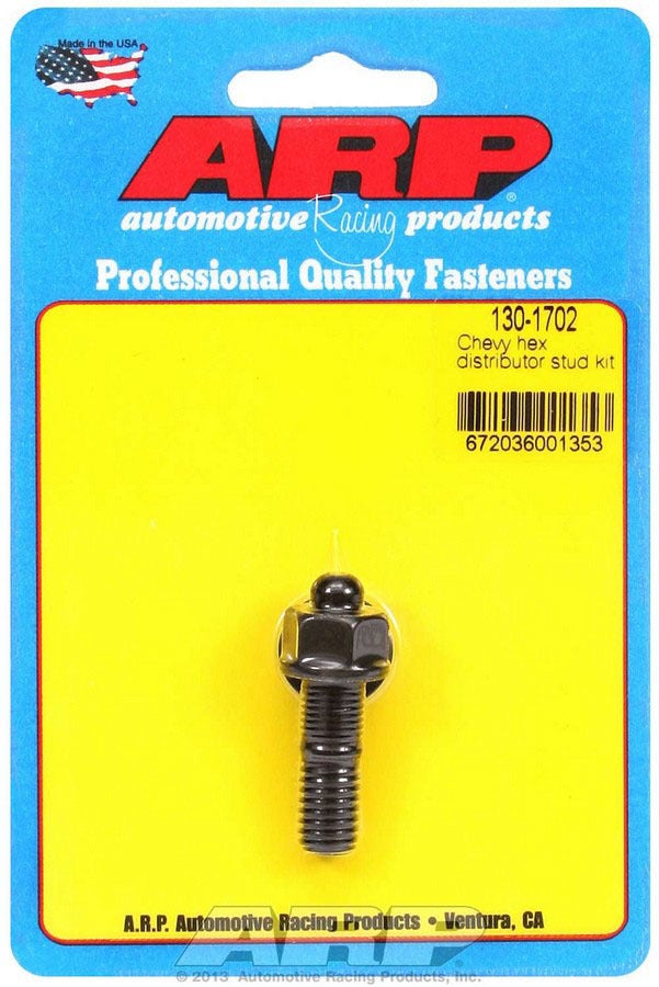 Arp 1301702 Distributor Stud Kit, Black Chrome Moly Steel With Hex Nut, For