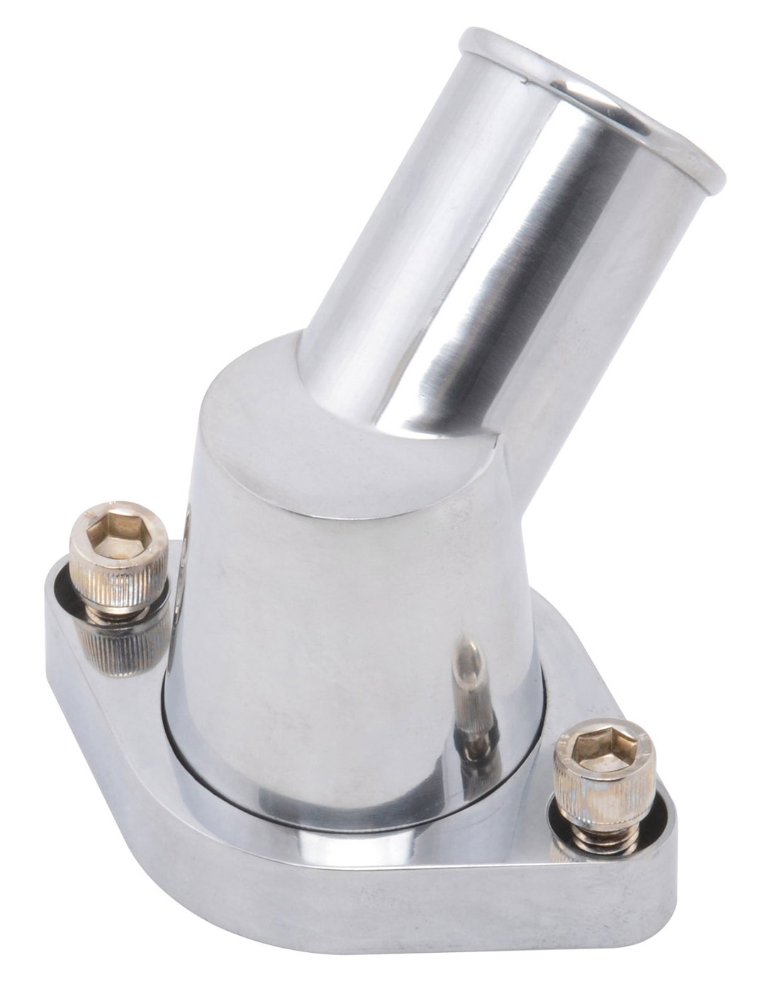 Racing Power Company R6003 45┬░ Polished Aluminum Water Neck For Chevy V8   45┬░