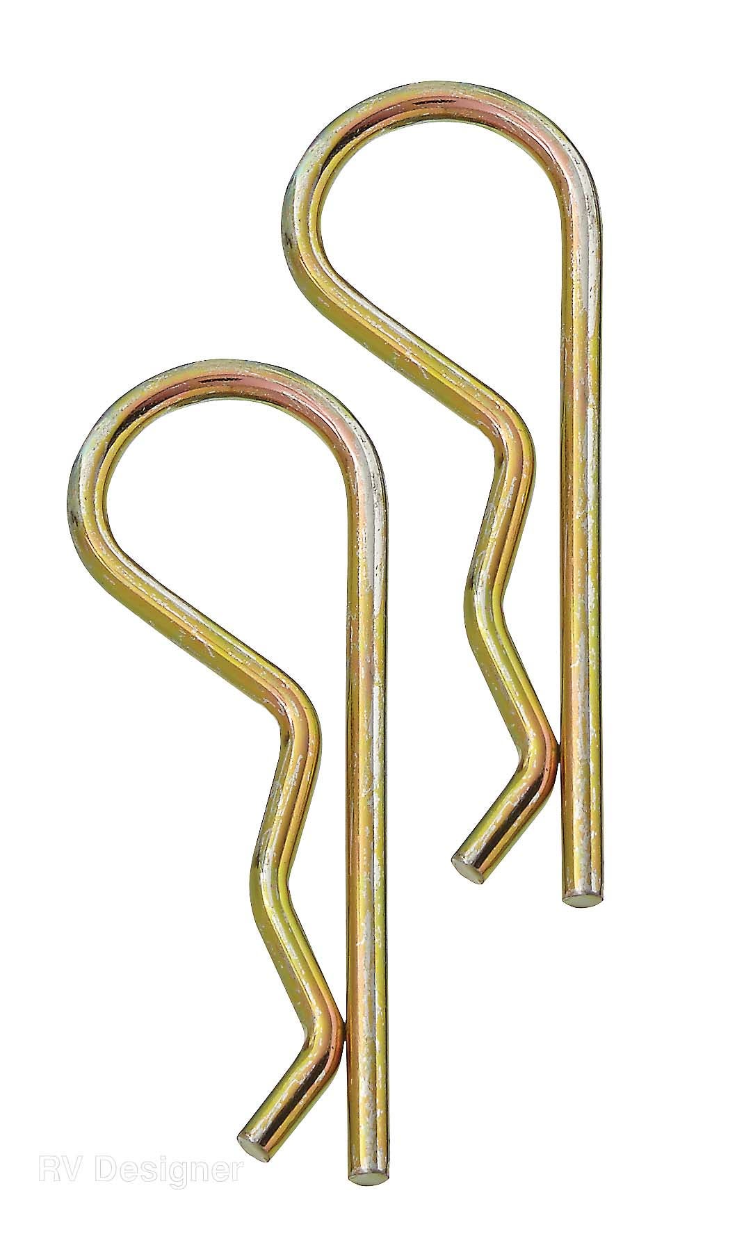 Rv Designer H402, Pin Clip 1/2 Inch, 2 Per Pack, Outside Rv Towing Hardware