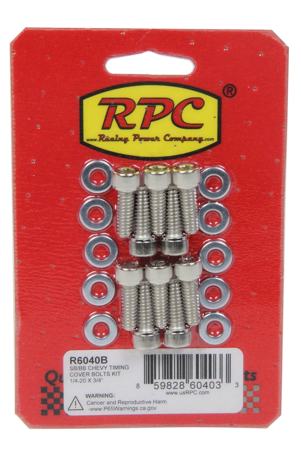Racing Power R6040b Timing Chain Cover Bolt Racing Power  Timing Chain Cover