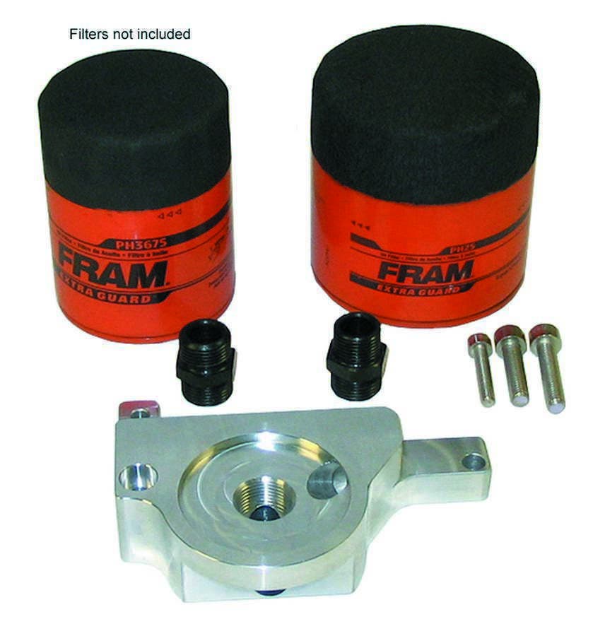 Milodon 21580 Oil Filter Mount Ls Chevy   Oil Filter Mount Ls Chevy
