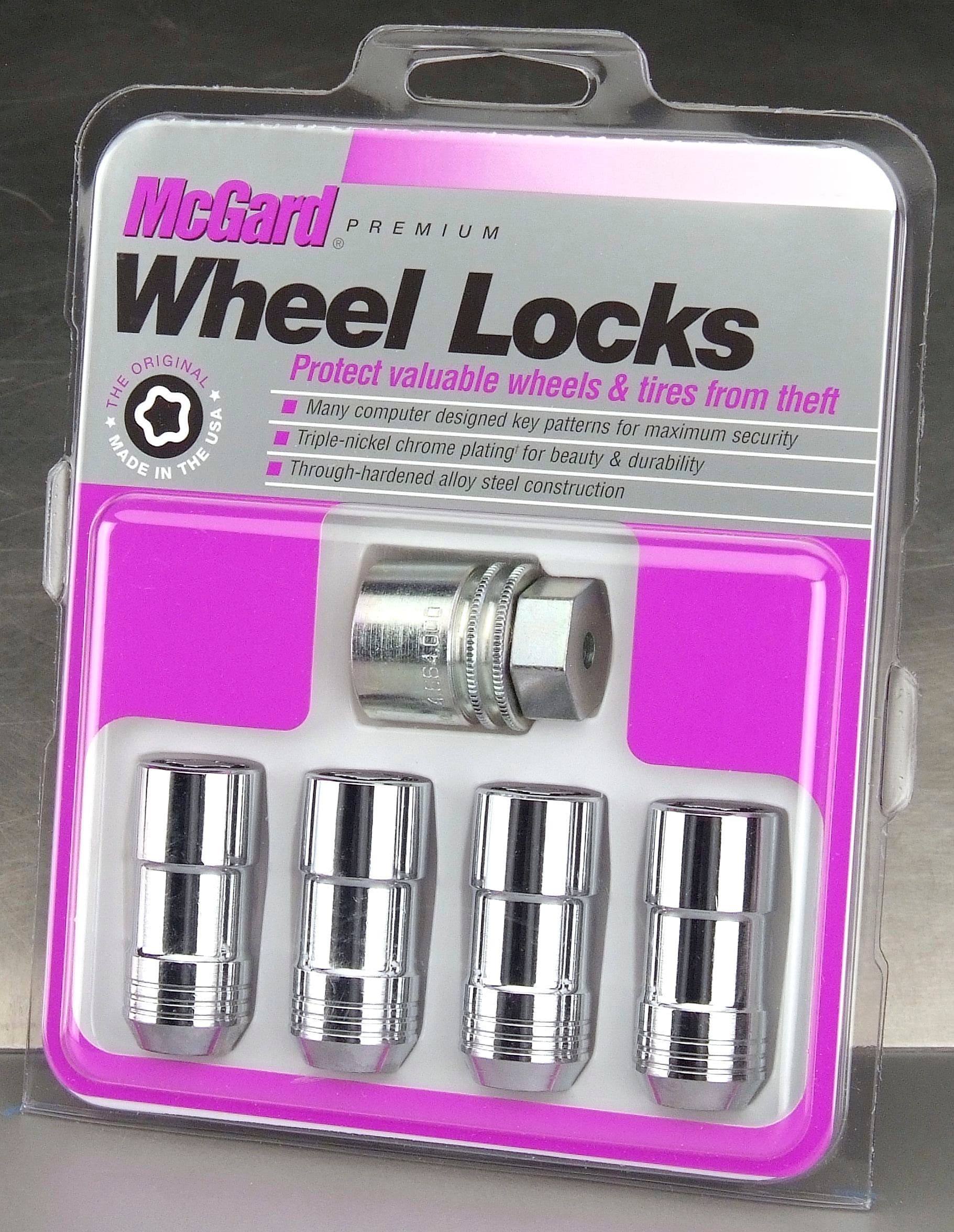Mcgard 24205 Chrome Cone Seat Wheel Locks (M14 X 2.0 Thread Size) - Set Of 4