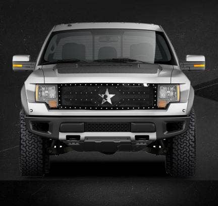 Rbp Rbp-651569 Rx-2 Series Black Studded Frame Main Replacement Grille For Ford