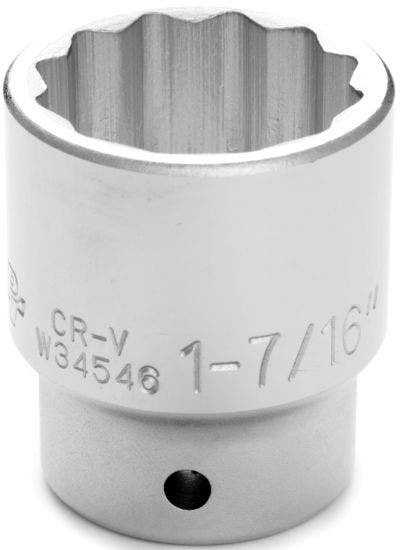 Performance Tool W34546 3/4" Drive 12-Point Sae Standard Socket, 1-7/16"   3/4