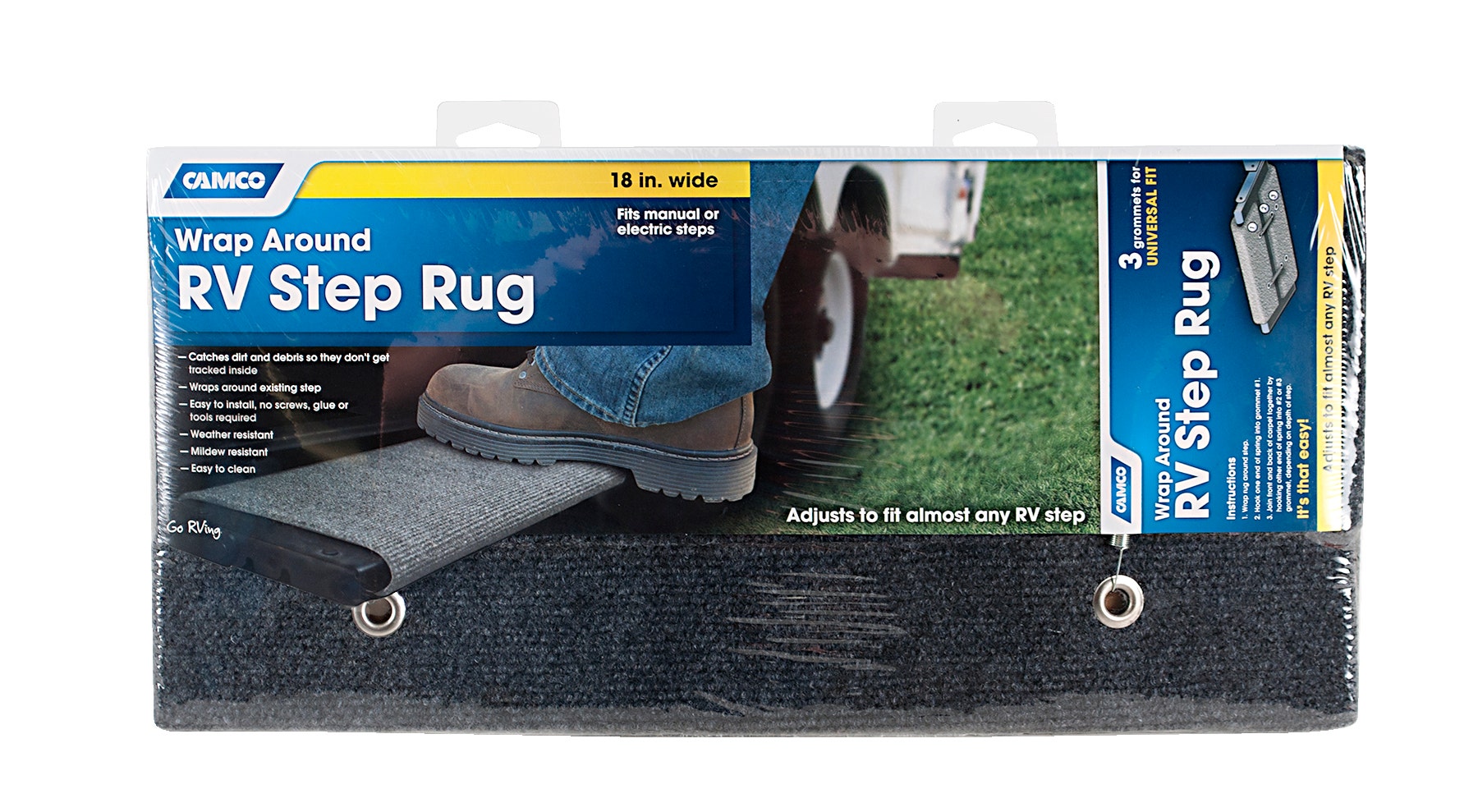 Step Rug  Regular  Grey   Entry Step Rug; Compatibility - Manual And Electric