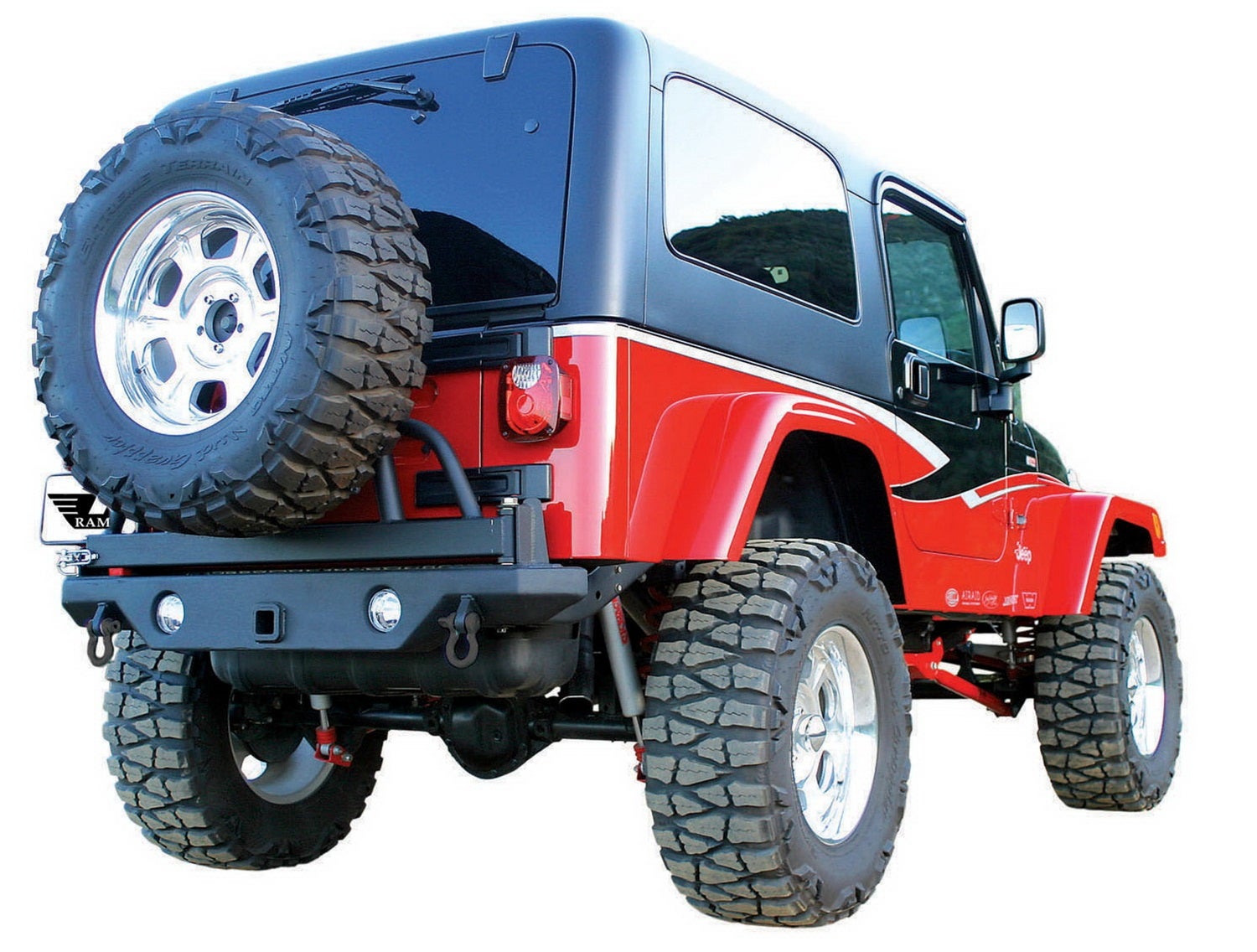 Rampage 88606 Rear Recovery Bumper Fits 07-18 Wrangler (Jk)   Bumper Recovery;