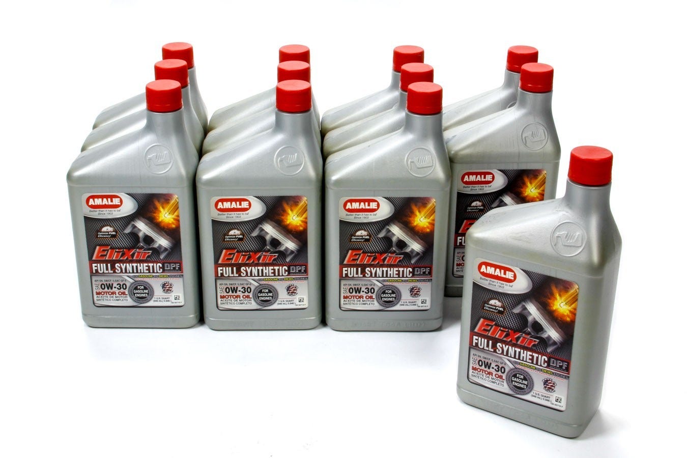 Amalie (160-65716-56-12Pk) 0W-30 Elixir Full Synthetic Motor Oil - 1 Quart