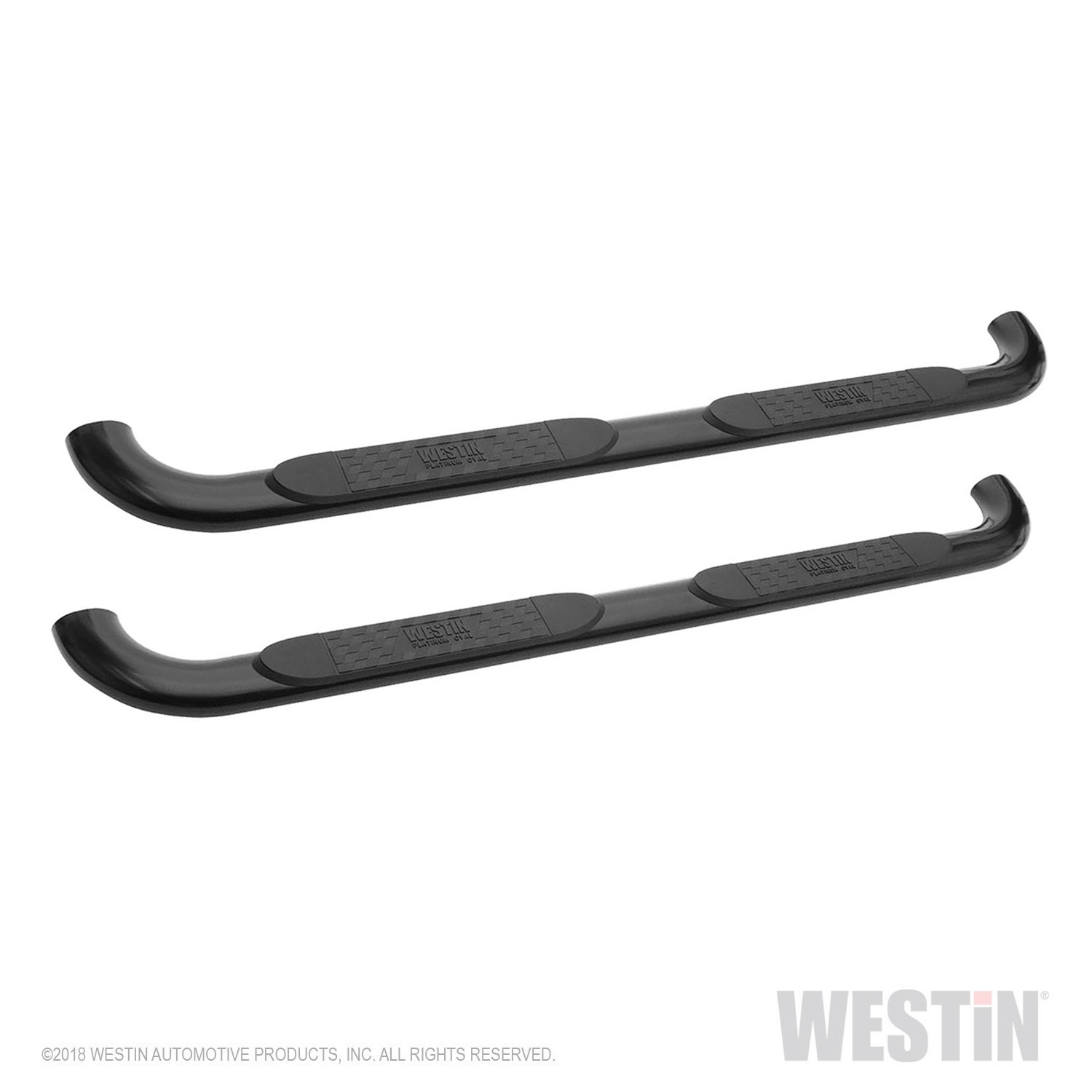 Westin Black Platinum 4 Oval Nerf Step Bars 1500 Quad Cab 2019 (Excl. 2019 Ram