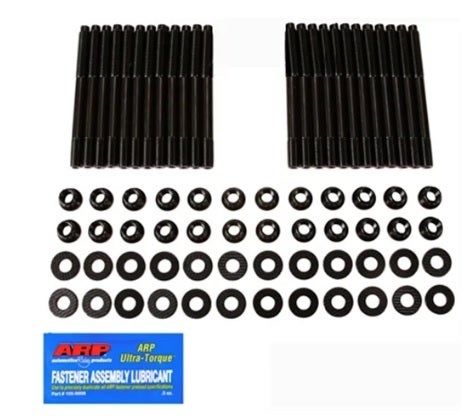 Cylinder Head Stud, 12 Point Nuts, Chromoly, Black Oxide, Mopar V10, Kit