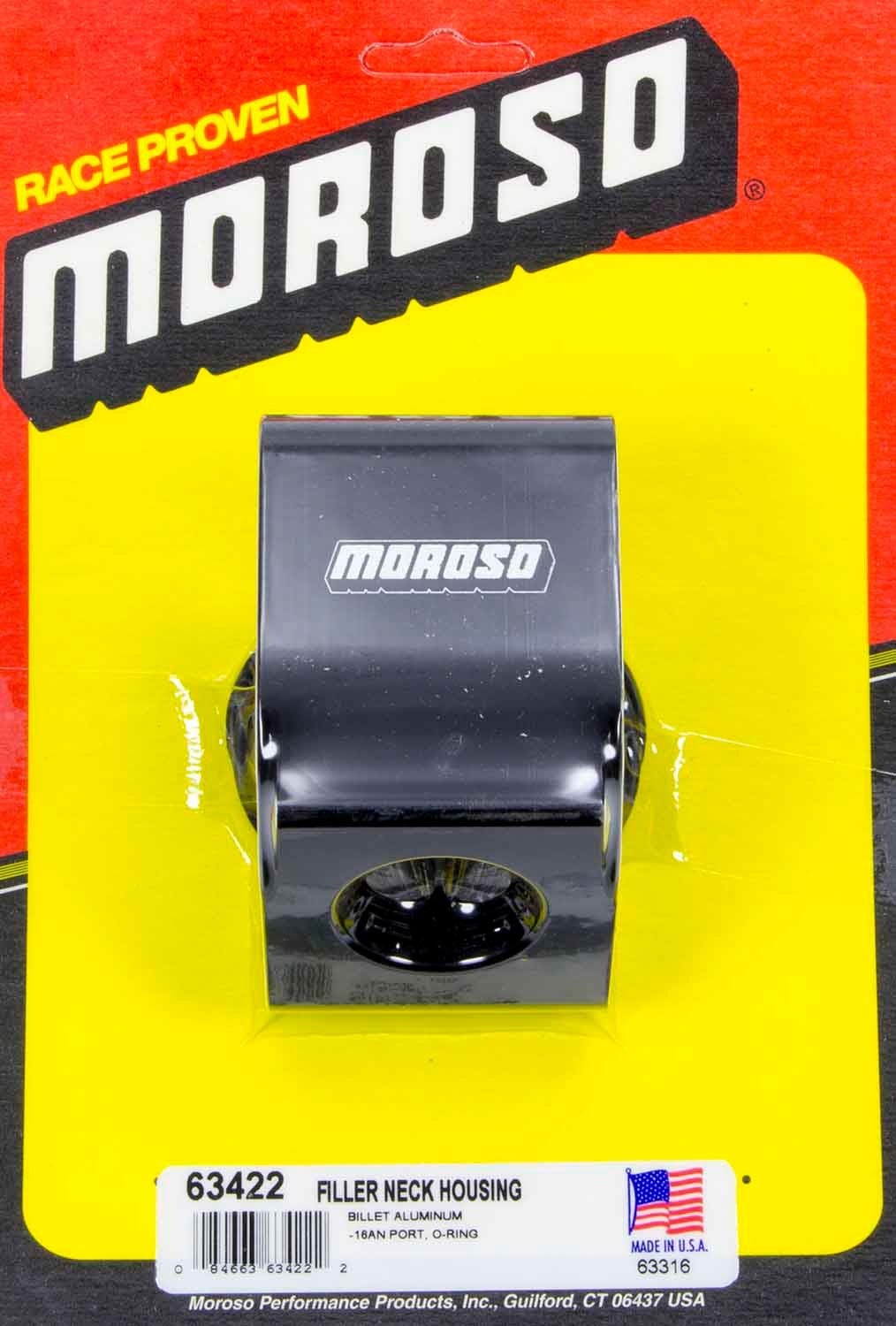 Moroso 63422 Billet Aluminum Filler Neck Housing With -16An Port   Billet