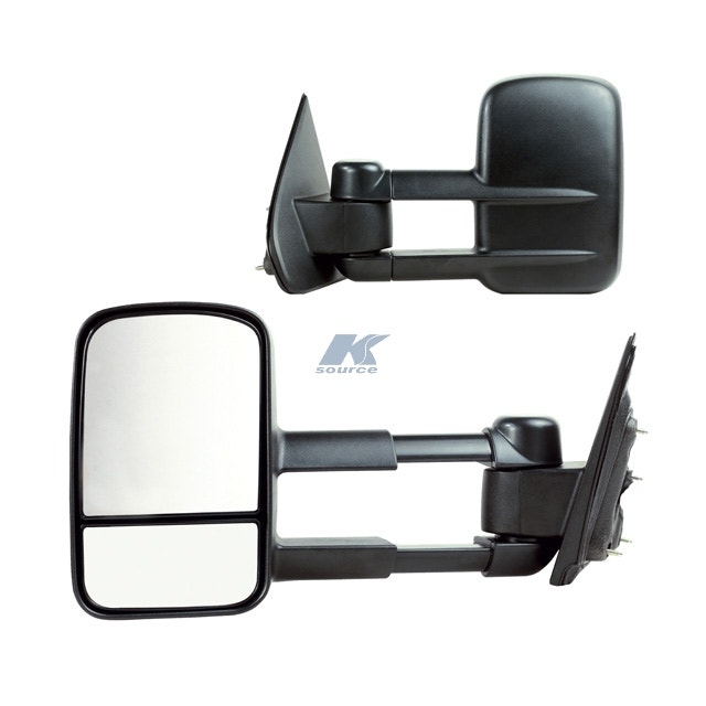 Fit System Towing Mirror Pair For Silverado/Sierra, 2500, 3500, Textured Black,