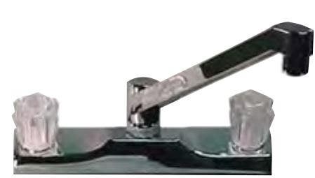 Lasalle Bristol 20380R219 Utopia Chrome 8" Washerless Kitchen Faucet With Swing