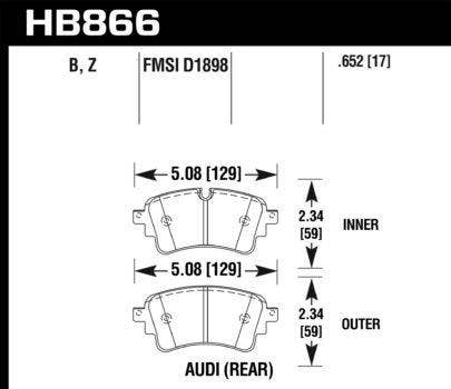 Hawk Performance Hb866z.652 Street Brake Pads   Street Brake Pads