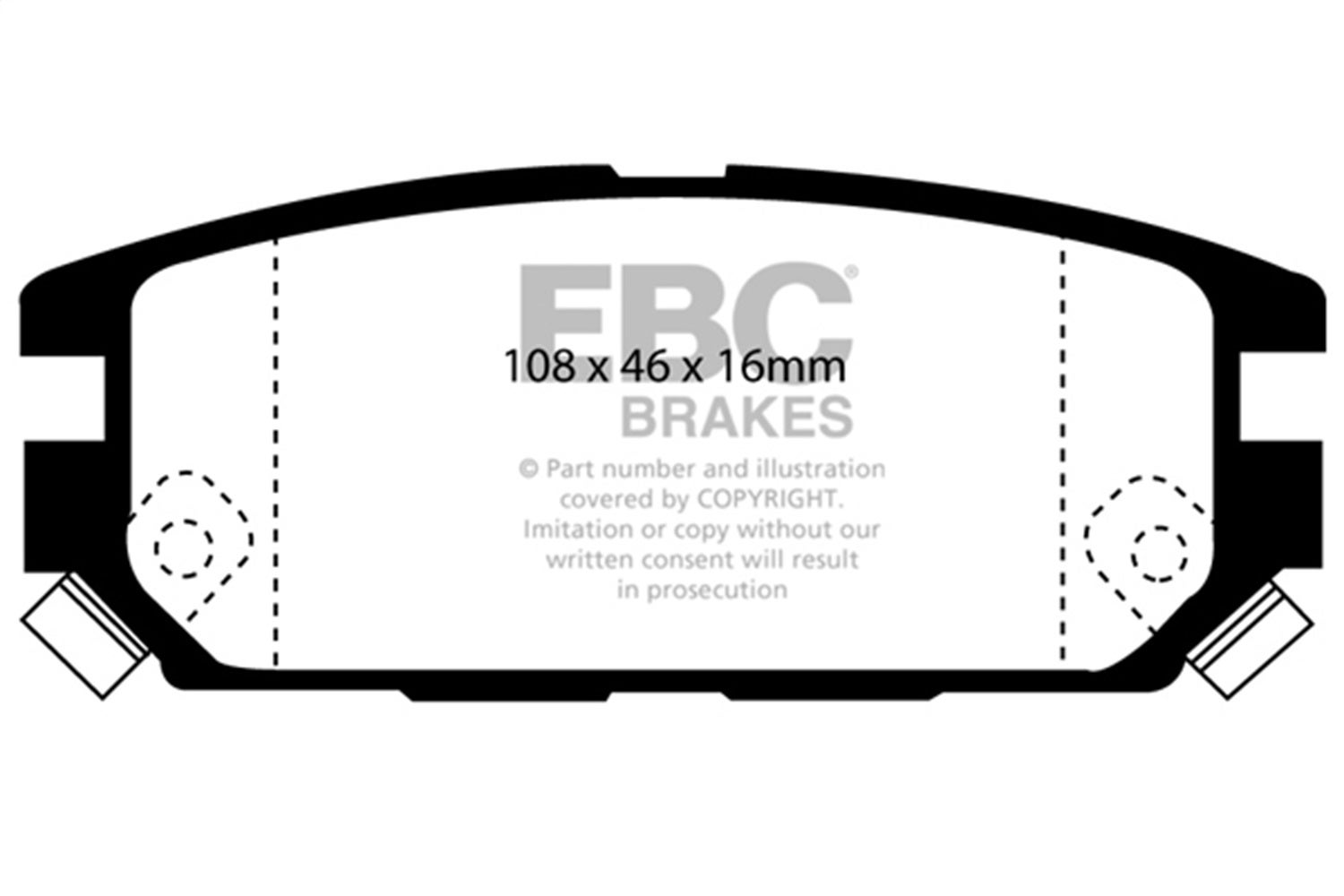 Ebc Brakes Dp4987r Yellowstuff Street And Track Brake Pads   Yellowstuff Street