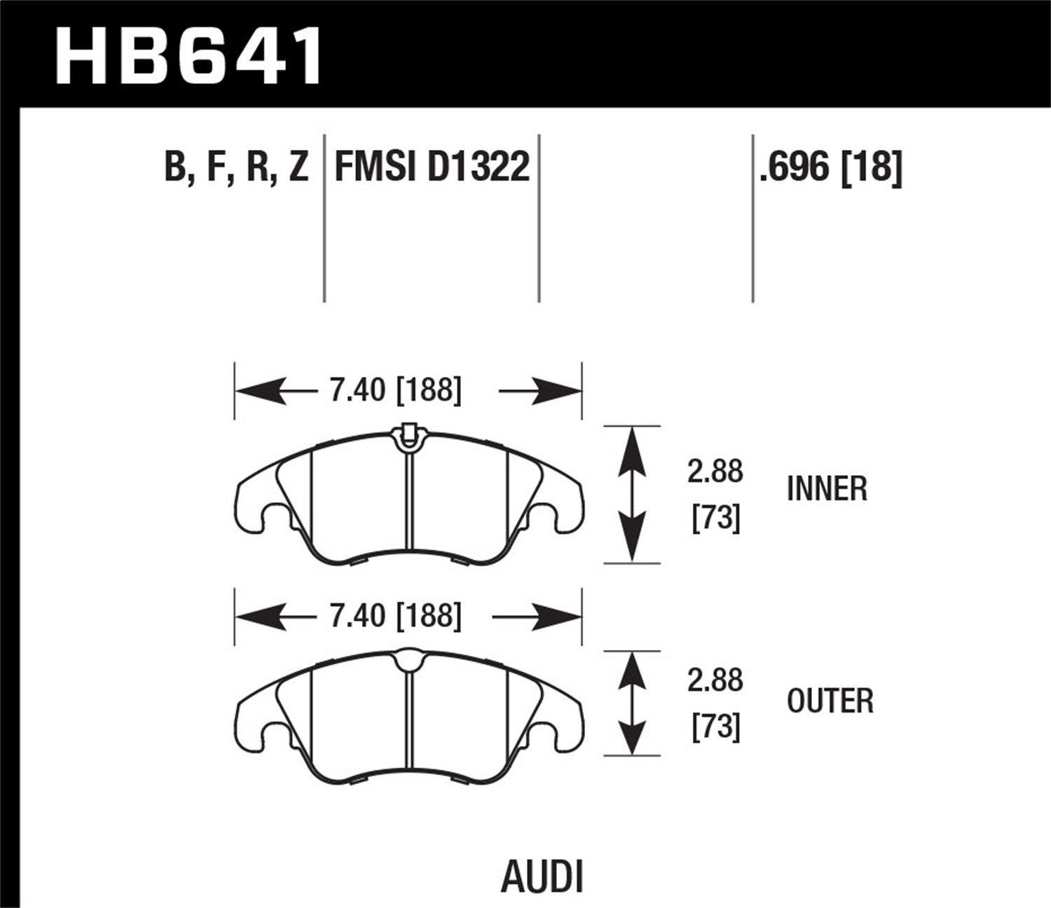 Hawk Performance Hb641b.696 Hps 5.0 Disc Brake Pad   Hps 5.0 Disc Brake Pad