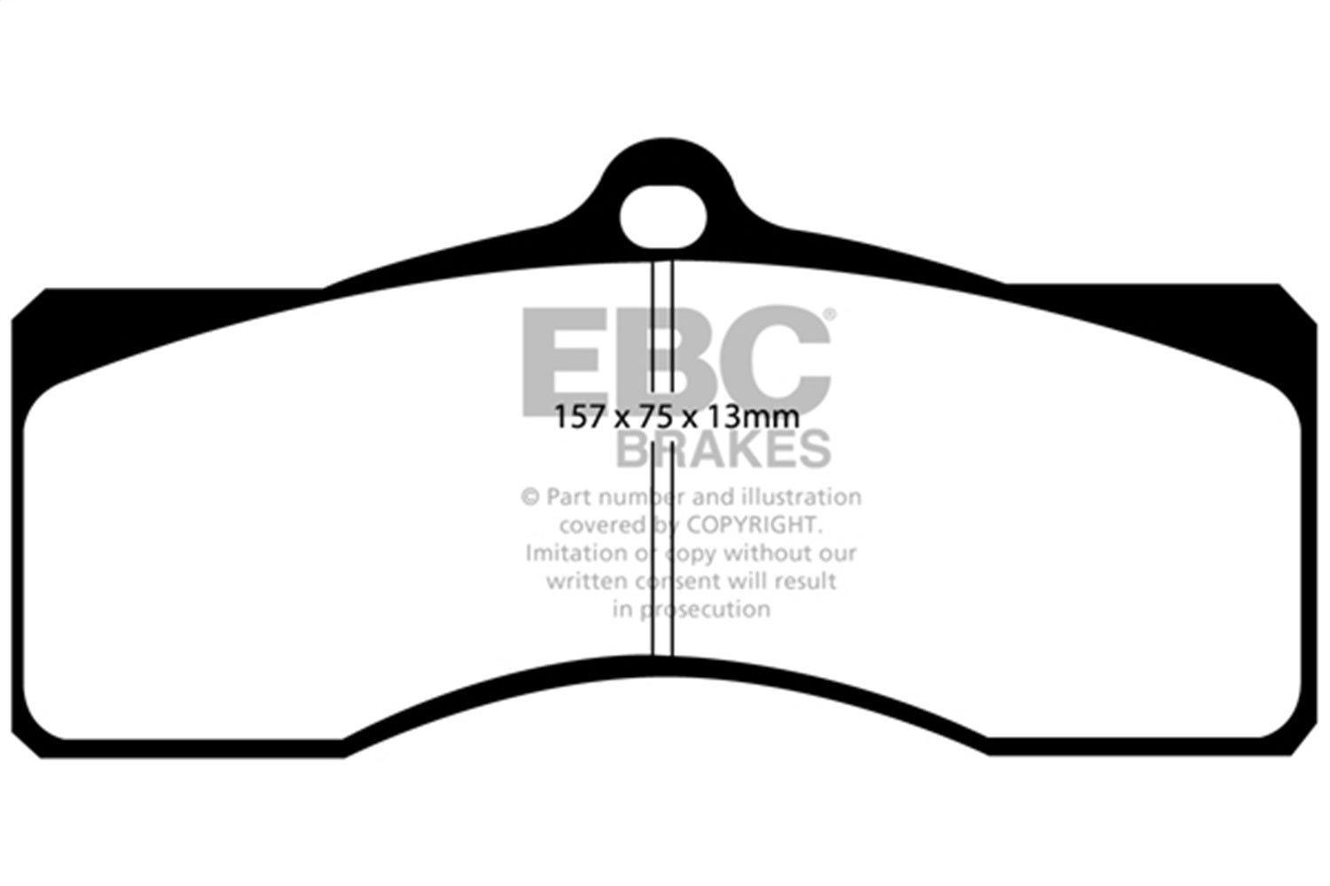 Ebc Brakes Dp41155r Yellowstuff Street And Track Brake Pads   Yellowstuff Street
