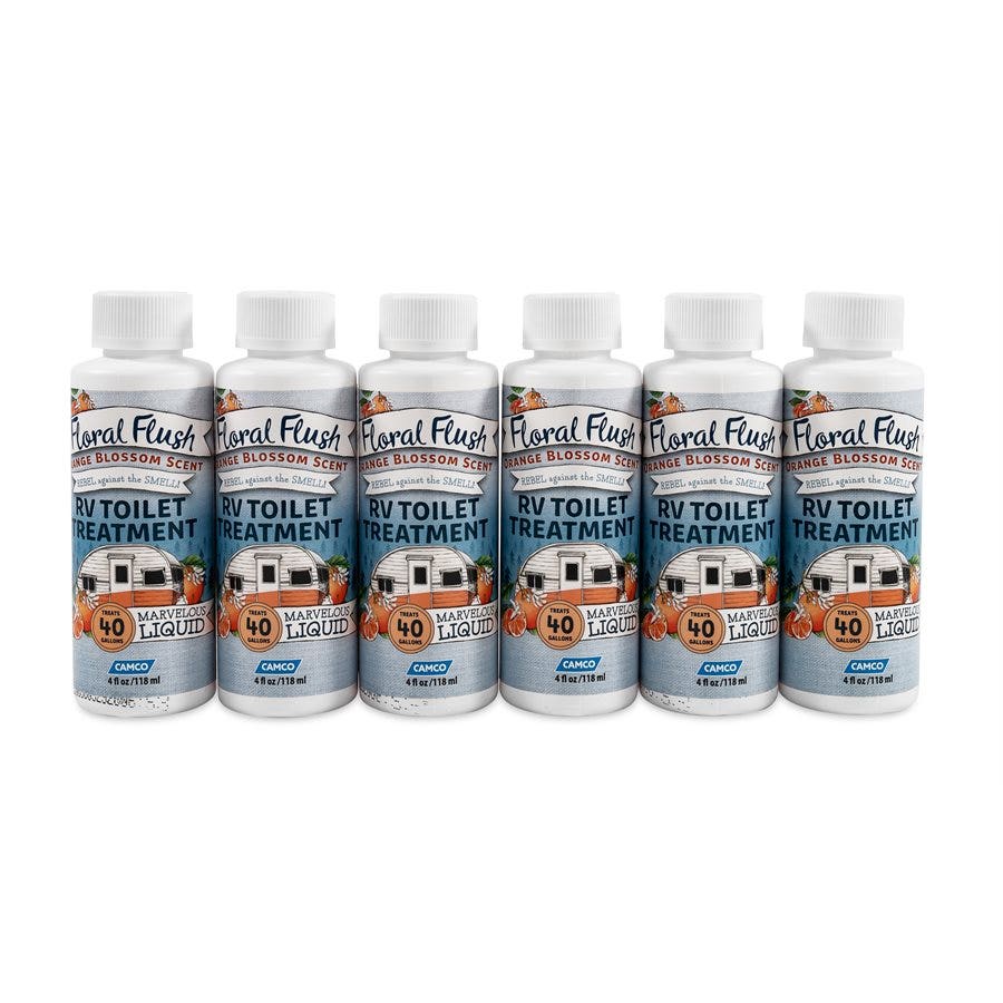 Camco 41481 Floral Flush Rv Toilet Treatment Singles, Orange Blossom Scent -