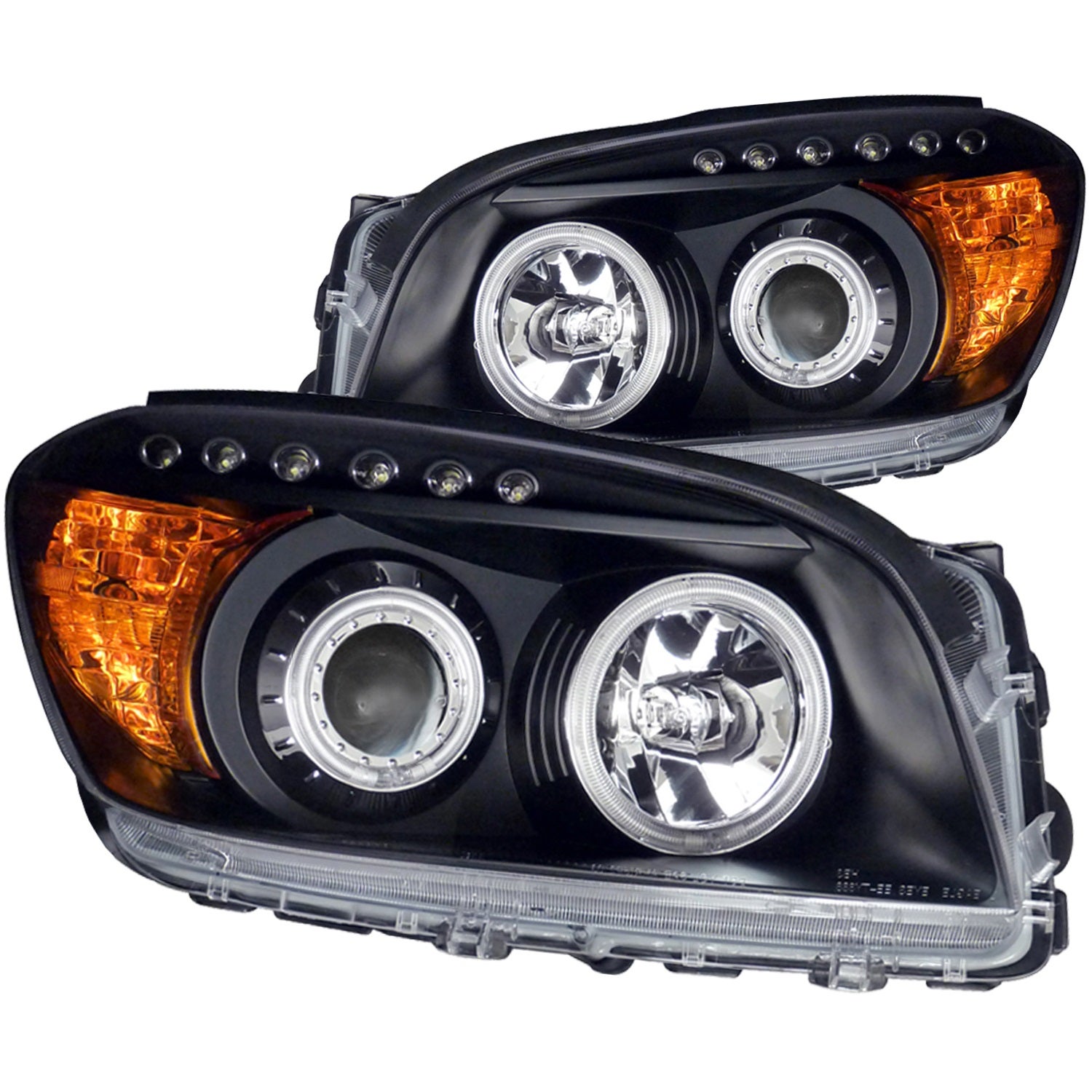 Anzo Usa 111120 Projector Headlight Set W/Halo Fits 06-08 Rav4   Projector