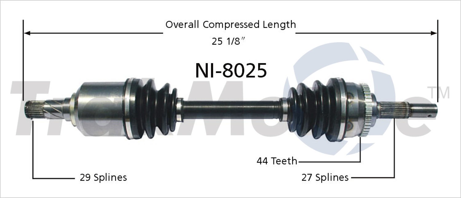 Trakmotive Cv Axle Shaft P/N:Ni-8025  Cv Axle Shaft P/N: