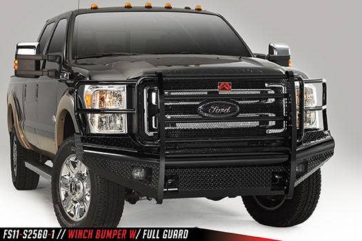 Fab Fours Fs11-S2560-1 Black Steel Front Ranch Bumper   Bumper Black Steel; With