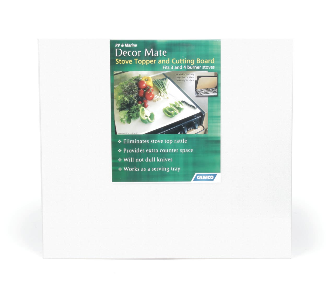 Camco Decor Mate Stove Topper And Cutting Board - Eliminates Rv And Camper Stove