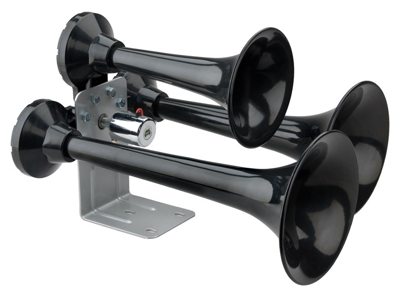 Wolo (847) Siberian Express Air Horn - 12 Volt Electric Solenoid Operated, Black