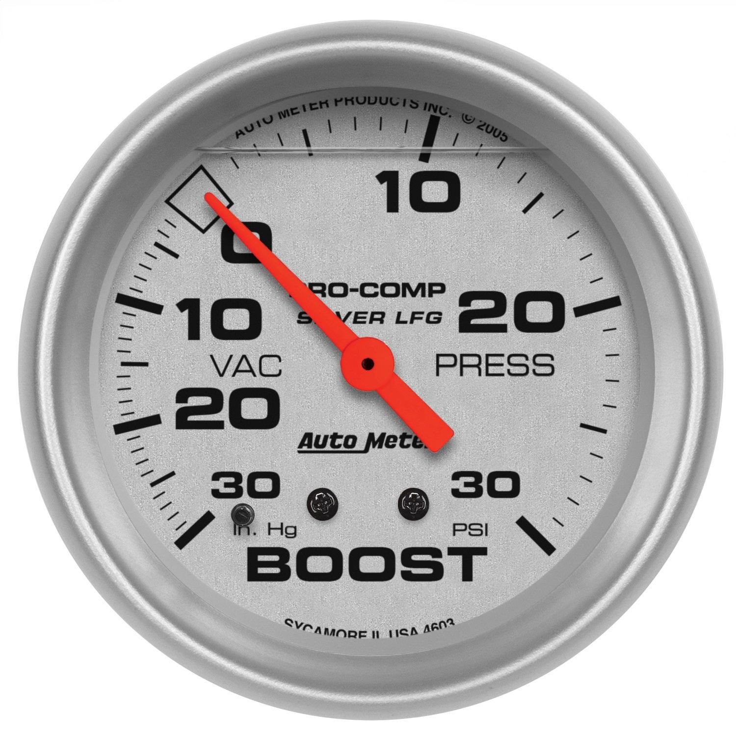Autometer 4603 Ultra-Lite Mechanical Boost/Vacuum Gauge Auto Meter Products