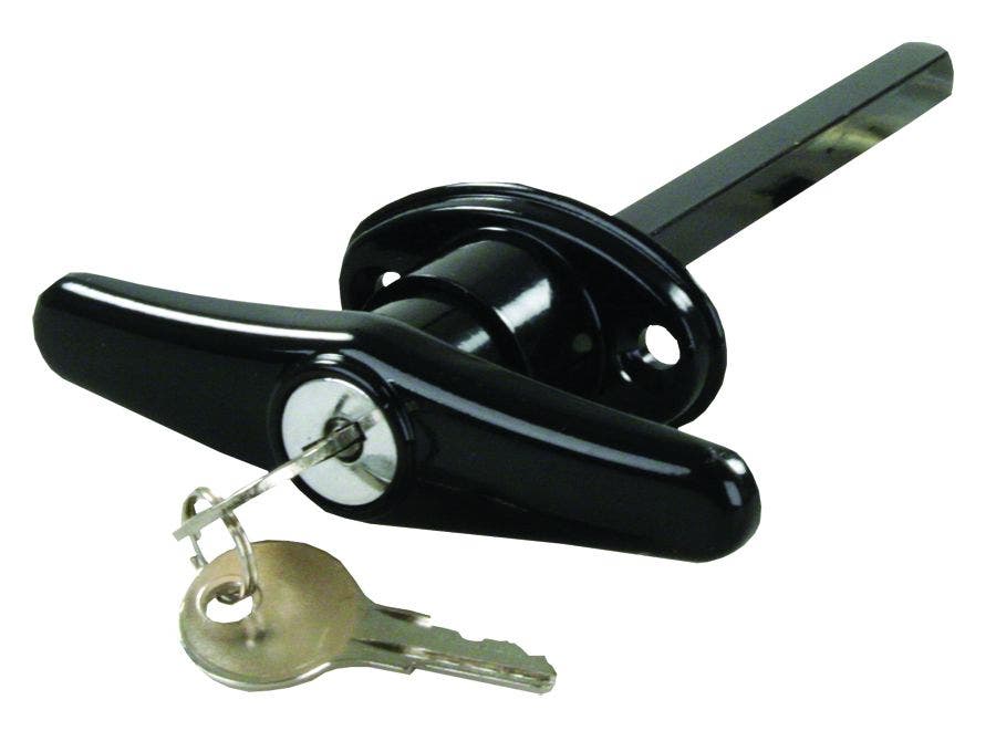 Jr Products 10985 Black Locking T-Handle   T-Handle; Compatibility - Many Truck