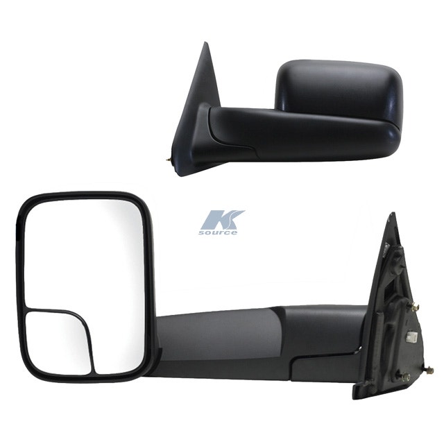 Fit System Towing Mirror Pair For Dodge Ram Pick-Up 1500, 2500/3500, Textured