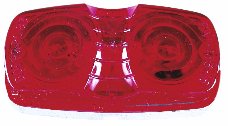 Pm V138r Red Rectangular 2 Bulb Clearance Marker Light  Mfg.  Side Marker Light;