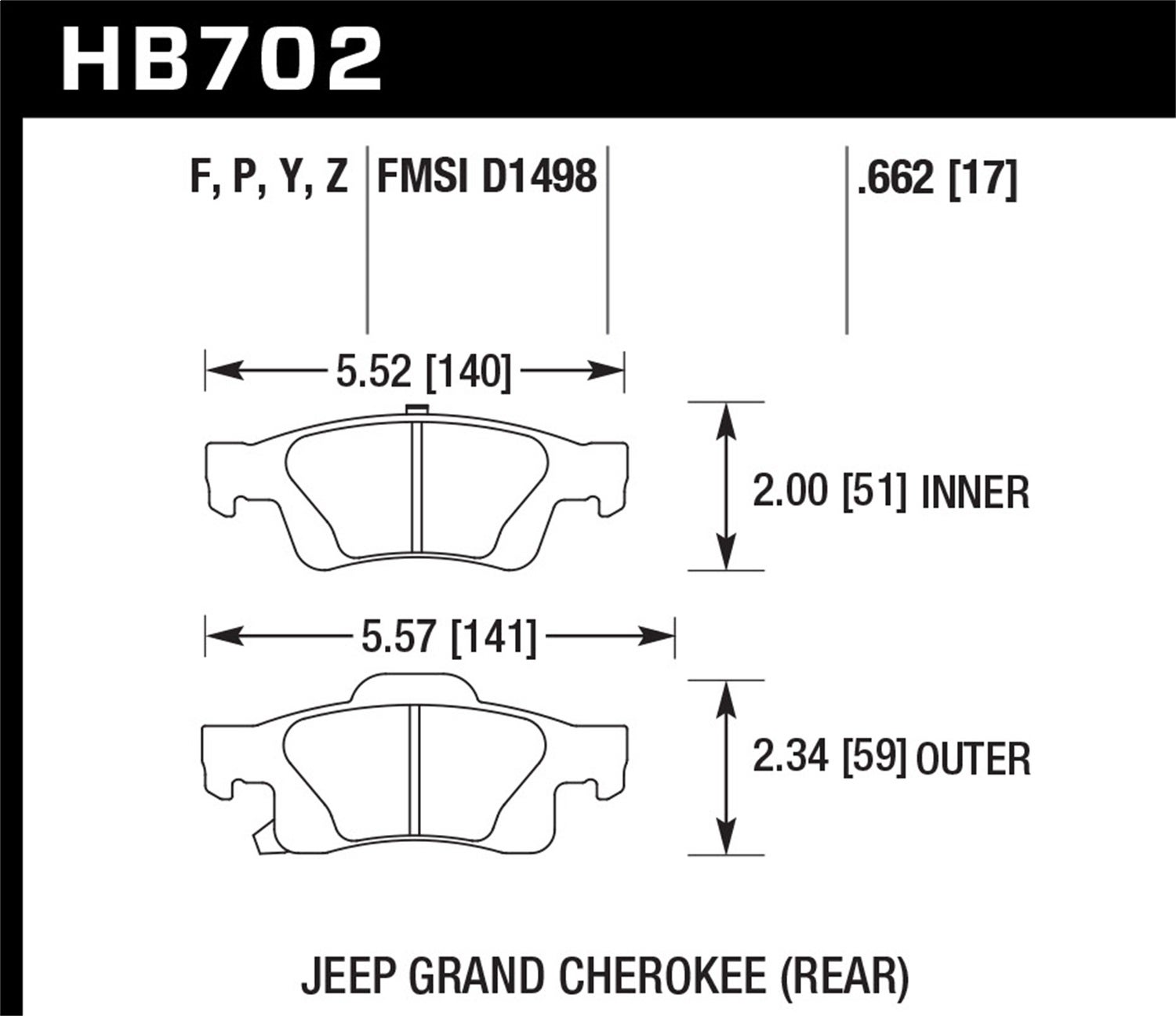 Hawk Performance Hb702p.662 Superduty Disc Brake Pad   Superduty Disc Brake Pad