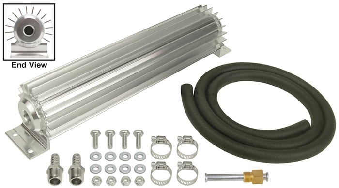 Derale 13253 Heat Sink Transmission Cooler Kit   Fluid Cooler; Core Depth (In) -