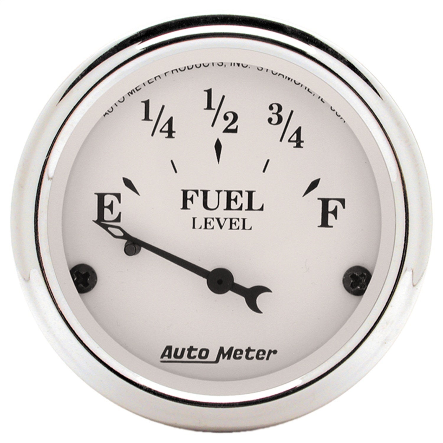 Autometer 1604 Old Tyme White Fuel Level Gauge   Old Tyme White Fuel Level Gauge
