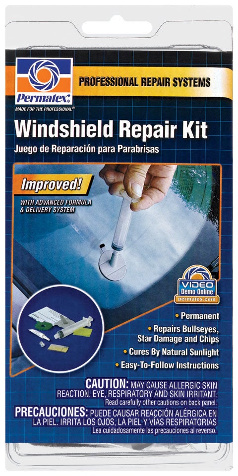 Permatex Windshield Repair Kit 0.025 Fl. Oz. Clam Shell  Windshield Repair Kit