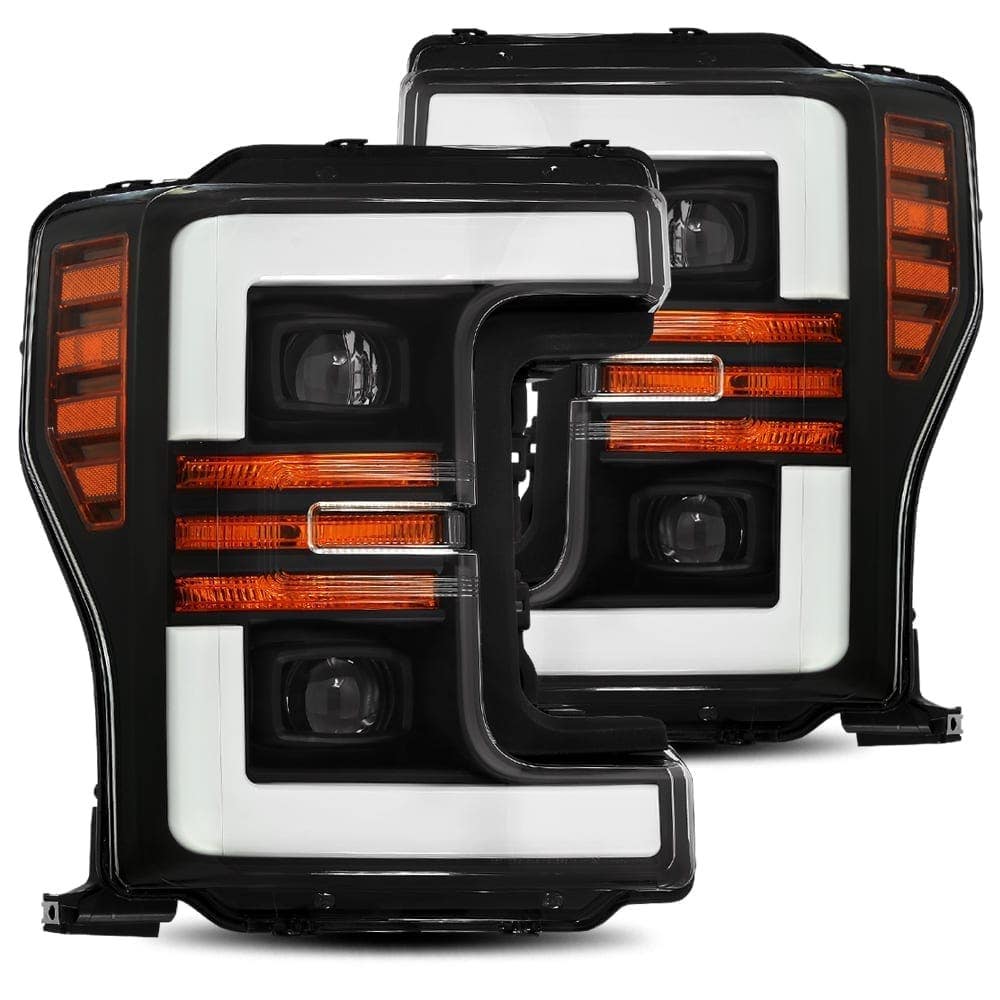Alpharex-Projector Headlights Plank Style Design Matte Black -Projector