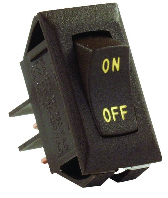 Jr Products 12605 Brown Spst Labeled On/Off Switch   Multi Purpose Switch; Type