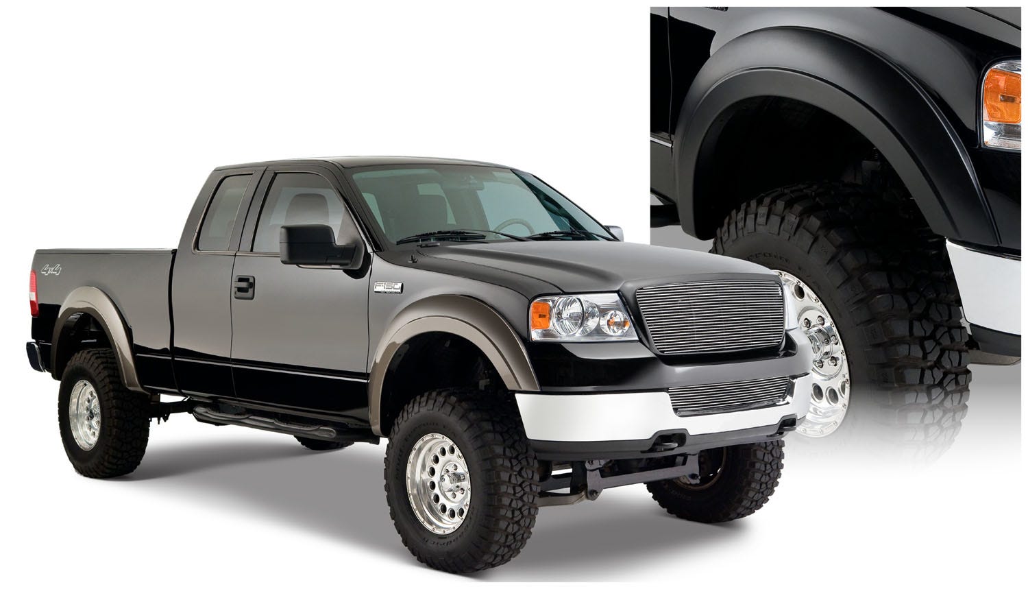 Bushwacker 20915-02 Extend-A-Fender Flares Fits 04-08 F-150 Mark Lt   Fender