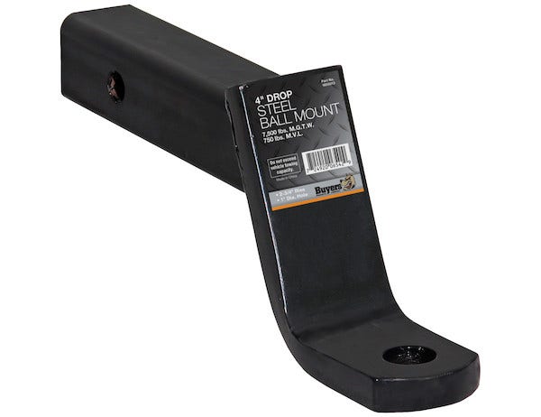 Buyers Products 1803013 Ball Mount (4" Max Drop)   Trailer Hitch Ball Mount