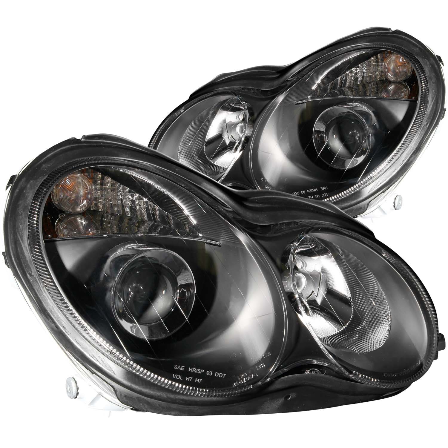 Anzo Usa 121079 Projector Headlight Set Fits 01-07 C230 C240 C280 C320