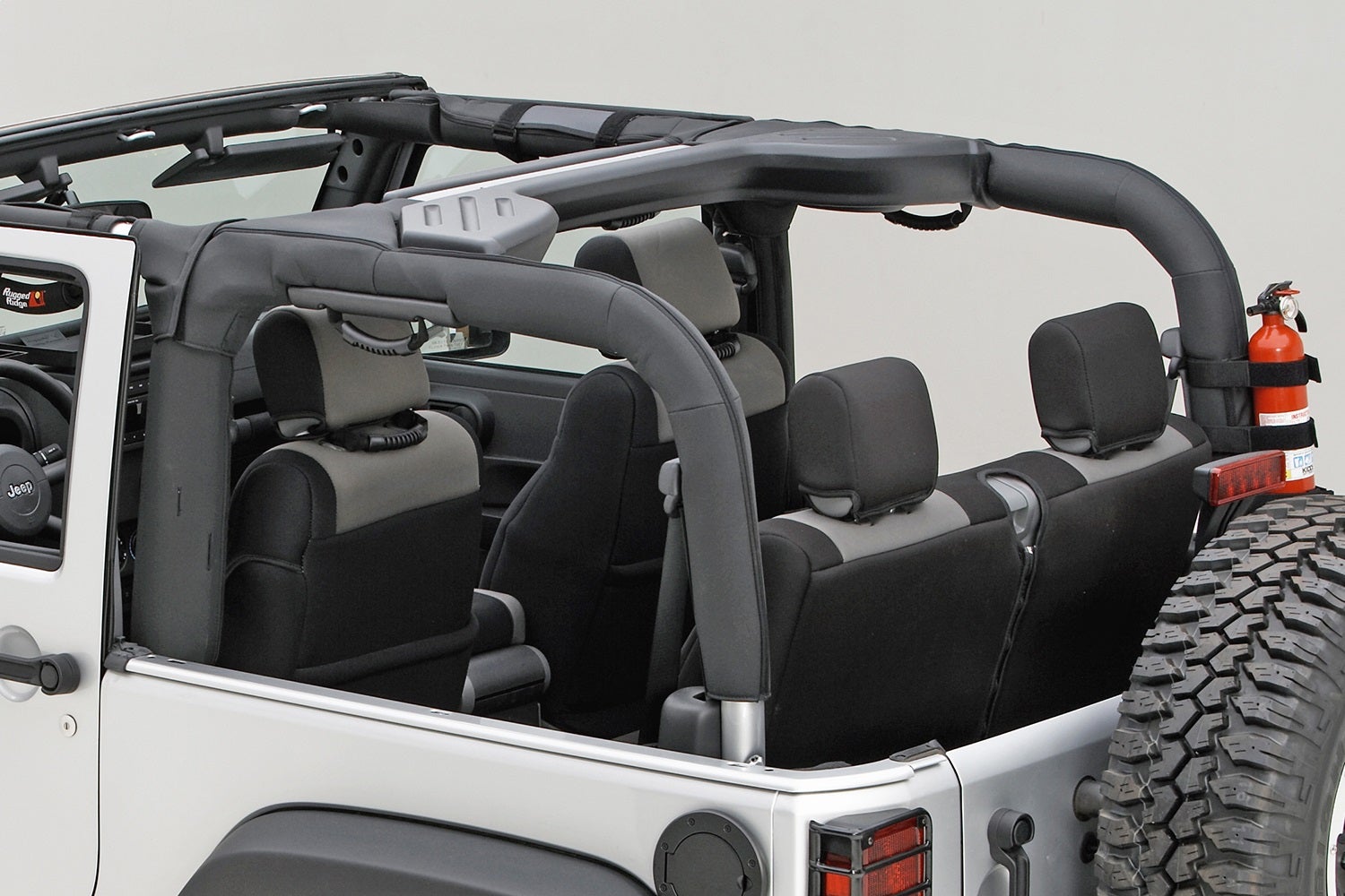 Rugged Ridge 13613.06 Roll Bar Cover Kit Fits 07-18 Wrangler (Jk)   Roll Bar