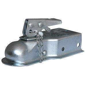Husky 87072 1-7/8" Ball 3" Width Straight Coupler With Chain,Grey   1-7/8  Ball