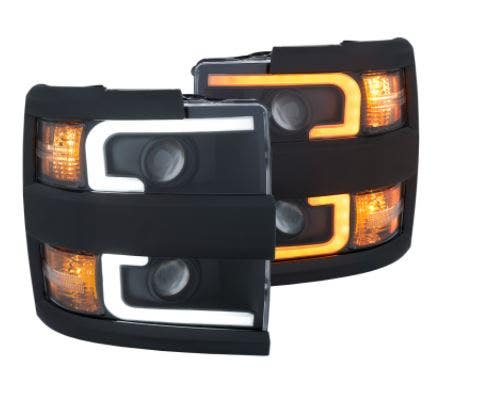 Anzo Usa 111364 Projector Headlight Set Anzo  Headlight Assembly; Bulb Color -