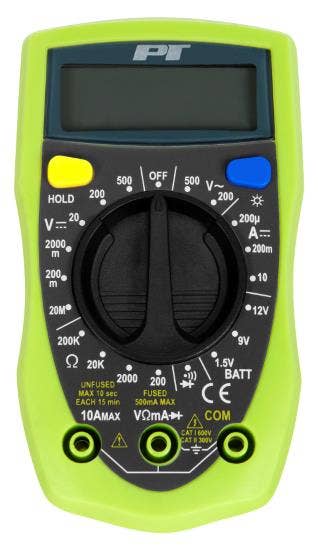 Performance Tool W2969 Compact Digital Multimeters , Electronic Amp Volt Ohm