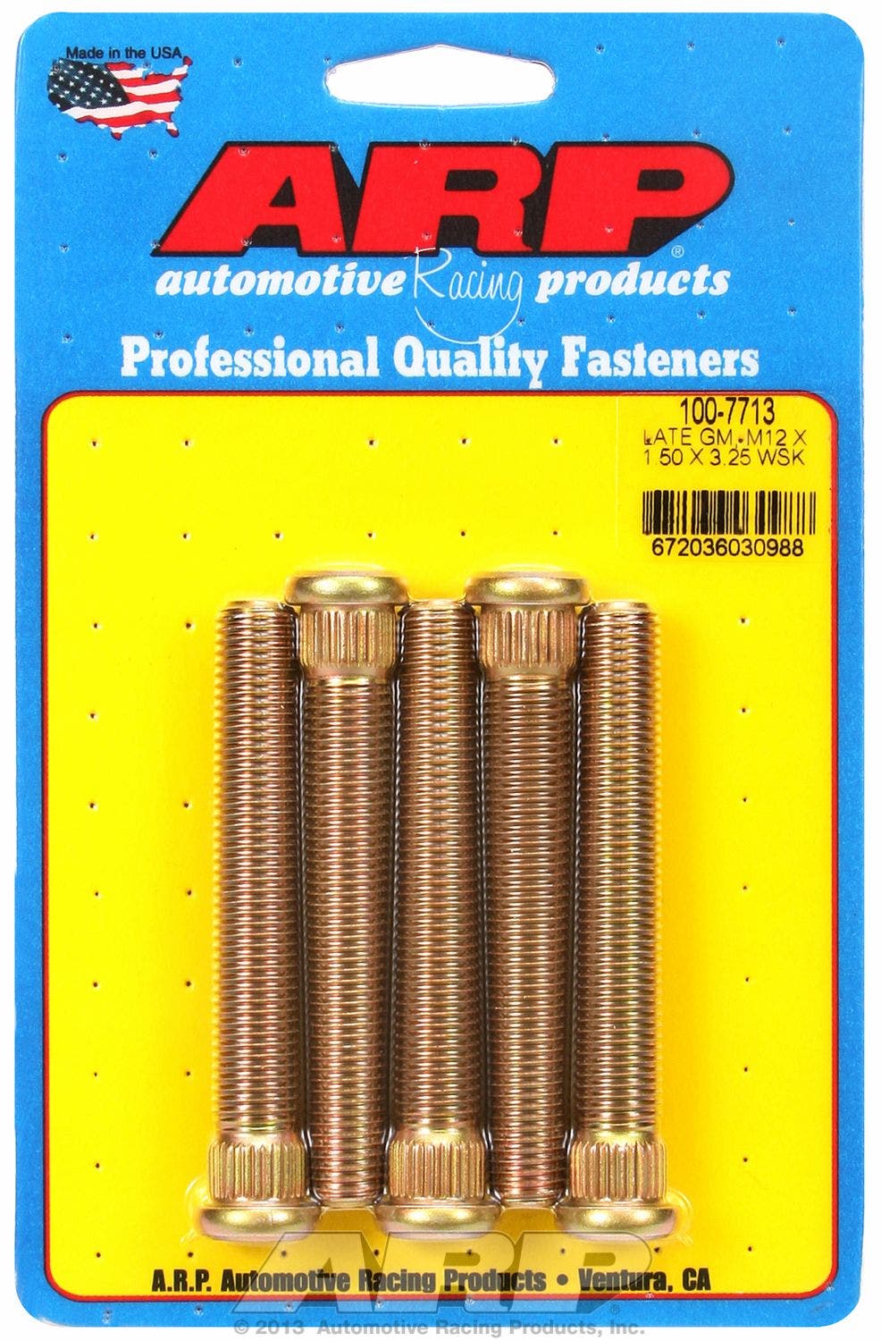 Arp 1007713 Stud Kit Arp Fasteners  Wheel Stud; Thread Size - M12 X 1.5, Thread