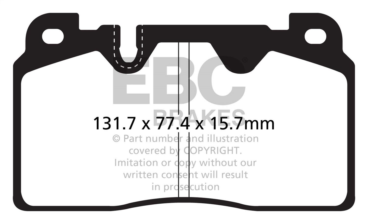 Ebc Brakes Dp42168r Yellowstuff Street And Track Brake Pads   Yellowstuff Street