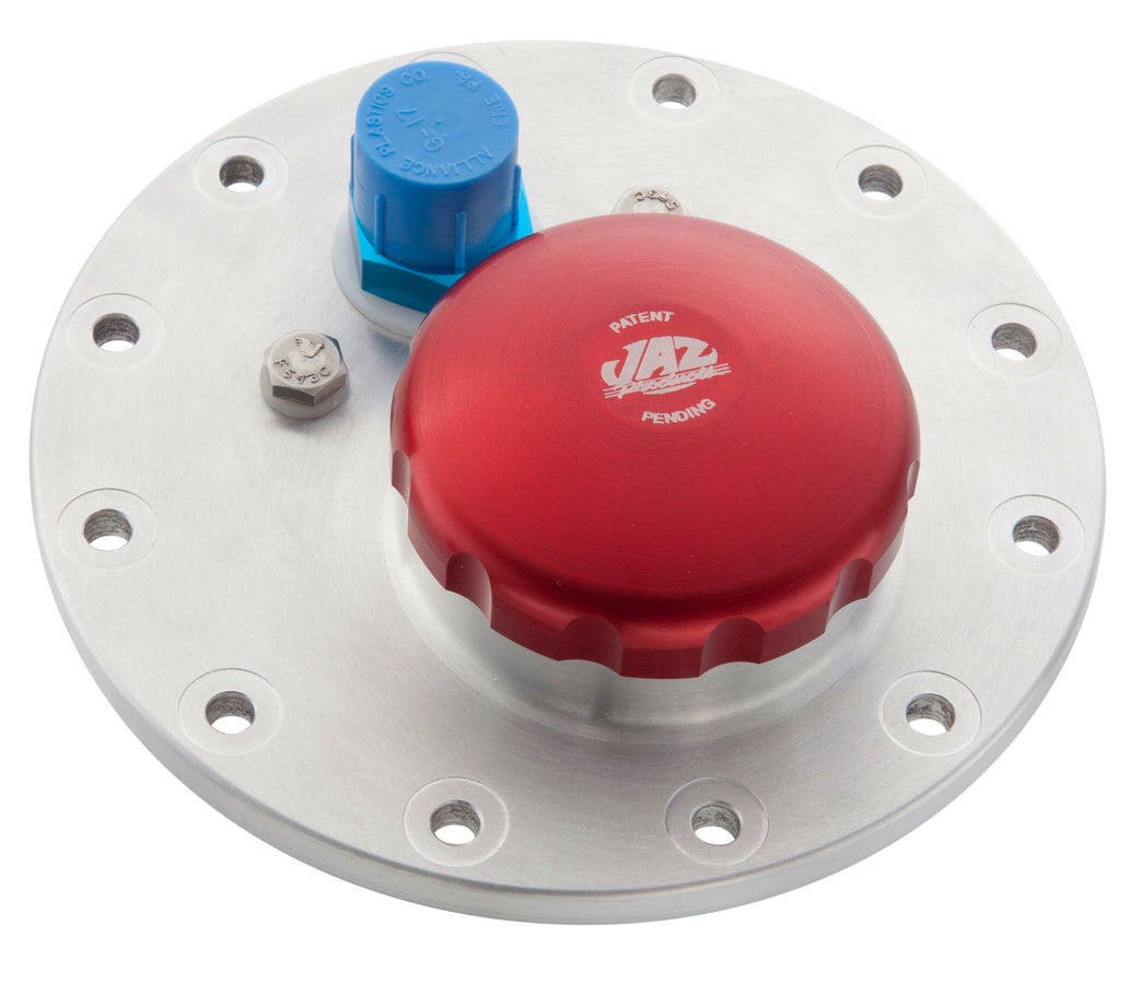 Jaz 2-1/2" 12-Bolt Red Anodized Billet Style Cap Assy Jaz 2-1/2  12-Bolt Red